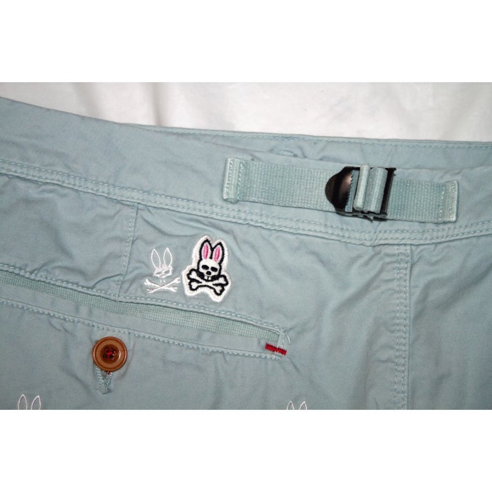 Psycho Bunny Mens Adjustable Waist Flat Front Shorts Size 38 - Picture 5 of 8